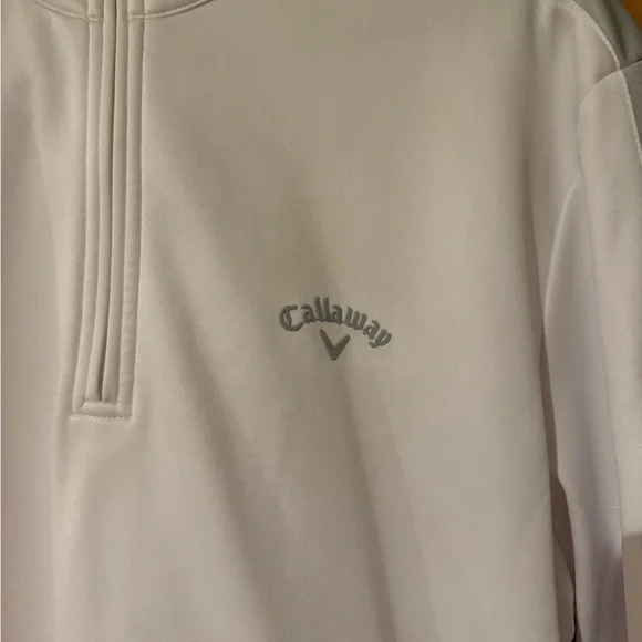 Callaway White and Gray Zip Up Sweater - Picture 2 of 5